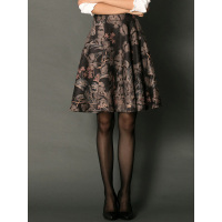 丝柏舍春装女2019新款休闲修身收腰宽松中款大摆半身裙S84R1324B