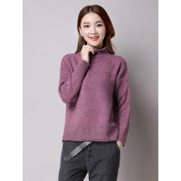 丝柏舍2019春女装时尚长袖高领纯色套头毛衣S63N0040-2
