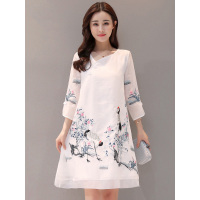 丝柏舍2019年季女装图案连衣裙S81R0342L