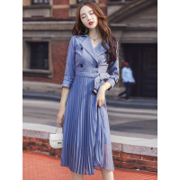 丝柏舍2019装女纯色收腰连衣裙（配腰带）S83R0340L