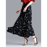 丝柏舍2019春季女装碎花长款大摆半身裙S91B0234B