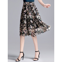 丝柏舍2019春装女韩版碎花阔腿休闲裤S91R0112K