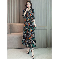 丝柏舍2019春装修身气质淑女连衣裙S91R0217K