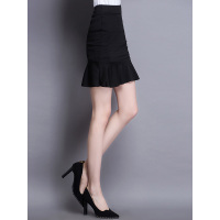 丝柏舍2019夏装女纯色修身包臀气质通勤简约半身裙S82U0034B