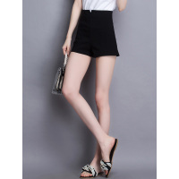 丝柏舍2019女装夏装时尚韩版纯色高腰简约休闲短裤S82U0040K