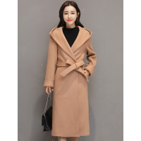 丝柏舍2019年秋冬季通勤女装简约时尚款纯色中长款外套S74R0359D