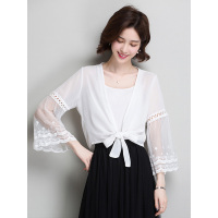 丝柏舍2019新款春女时尚纯色简约宽松喇叭袖防晒外套S92H0005S