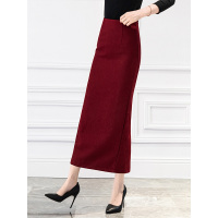 丝柏舍2019秋装女韩版纯色收腰修身显瘦气质半身裙S94B6047B