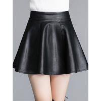 丝柏舍2019冬季女简约纯色气质短款百褶高腰半身裙S84R1150B