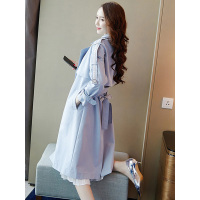 丝柏舍2019秋装女士韩版收腰系带纯色中长款风衣S93B4828F
