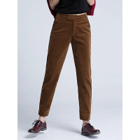 丝柏舍2019秋装女时尚纯色简约纯色修身九分休闲裤S93B4791K