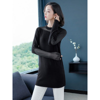 丝柏舍2019秋装女纯色修身简约气质通勤打底针织衫S93P0004Z