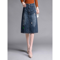 丝柏舍2019年秋季女时尚简约修身显瘦牛仔半身裙S93P0011B