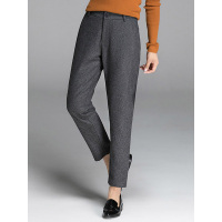 丝柏舍2019秋装女纯色简约收腰修身显瘦哈伦休闲裤S93R4114K