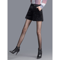 丝柏舍2019裤子女阔腿裤韩版纯色高腰短款外穿靴裤S94B6052K