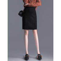丝柏舍2019冬季女装时尚简约纯色高腰针织半身裙S83T4220B