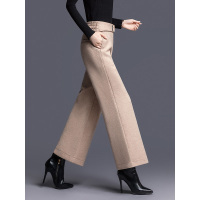 丝柏舍2019冬季女装时尚韩版高腰宽松休闲长款直筒裤S94B6078K