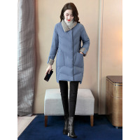 丝柏舍2019冬季女装前短后长翻领长袖中长款棉衣S94T6062H
