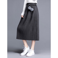 丝柏舍冬装女2019韩版纯色收腰显瘦气质中长款半身裙S94T6027B