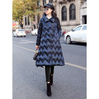 丝柏舍2019冬季女装时尚纯色长袖中长款气质羽绒服S94B6529Y