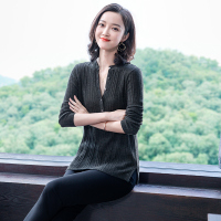 丝柏舍2020春时尚单排扣长袖修身遮肉套头常规针织衫S01F0004Z