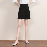 丝柏舍2020春季女韩版纯色高腰纽扣装饰短款半身裙S01B0505B