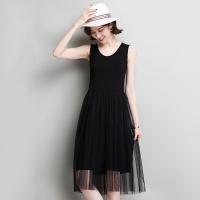 丝柏舍2020春夏淑女时尚简约显瘦背心中长款连衣裙S92H0002L