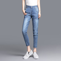 丝柏舍2020春装女韩版收腰修身九分休闲显瘦牛仔裤S91T0777K