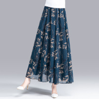 丝柏舍春装2020款女气质高腰印花飘逸松紧腰长款半身裙S91R0839B