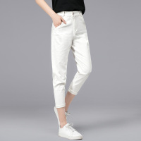 丝柏舍2020春装女纯色简约时尚收腰修身七分休闲裤S91B0441K