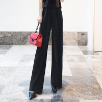 丝柏舍2020春装女韩版纯色高腰显瘦长款阔腿休闲裤S01R0694K