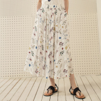 丝柏舍2020春装女时尚修身中长款碎花半身裙S01R0119B