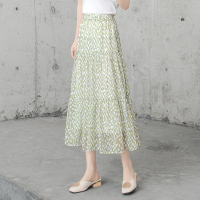 丝柏舍2020春装女时尚高腰修身显瘦长款波点半身裙S01R0923B