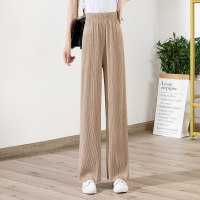 丝柏舍2020春装时尚纯色简约宽松遮肉垂坠感长款休闲裤S01T1226K