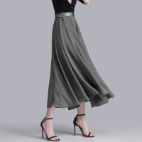 丝柏舍2020夏季女韩版纯色简约飘逸时尚长款半身裙S92B0492B