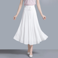 丝柏舍2020夏女纯色简约收腰修身飘逸大摆半身裙S92R0499B