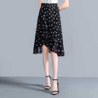 丝柏舍秋2020不规则下摆包臀波点中长款半身裙S91R0808B