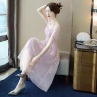 丝柏舍2020夏纯色简约仙气修身女神范中长款连衣裙S92B0908L