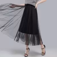 丝柏舍2020夏装女简约收腰纯色飘逸气质淑女半身裙S92T0480B