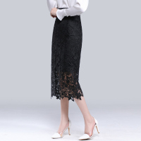 丝柏舍2020秋装韩版纯色蕾丝高腰修身包臀半身裙S91R0438B