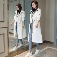 丝柏舍秋2020女连帽长袖抽绳收腰修身休闲风衣S83B0939F