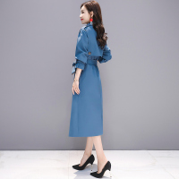 丝柏舍秋装女2020时尚翻领系带收腰显瘦中长款风衣S83R0860F