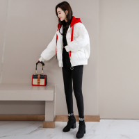 丝柏舍冬装女2020连帽宽松运动风拼色连帽保暖棉衣S84B0090H