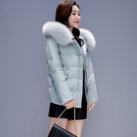 丝柏舍2020冬季连帽毛领宽松拉锁短款保暖气质棉衣S84B0091H