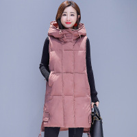 丝柏舍2020秋女单排扣连帽前短后长宽松中长款马甲S84B0163J