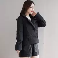 丝柏舍2020秋冬女立领暗扣喇叭袖加厚短款修身棉衣S84R0083H