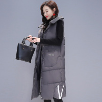 丝柏舍2020秋季女装连帽宽松中长款大口袋保暖马甲S84R0159J