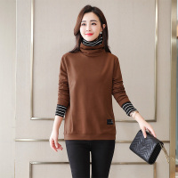 丝柏舍2020冬装女时尚打底衫长袖堆堆领修身针织衫S84R1281E