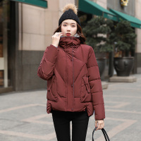 丝柏舍2020冬装女时尚纯色长袖侧开叉短款保暖棉衣S94B6320H