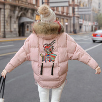 丝柏舍2020冬季女装时尚纯色长袖宽松前短后长棉衣S94B6389H